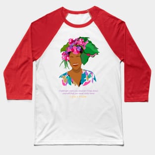 Cicely Tyson with Floral Hat Baseball T-Shirt